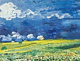 Vincent van Gogh Wheatfield under a Cloudy Sky painting